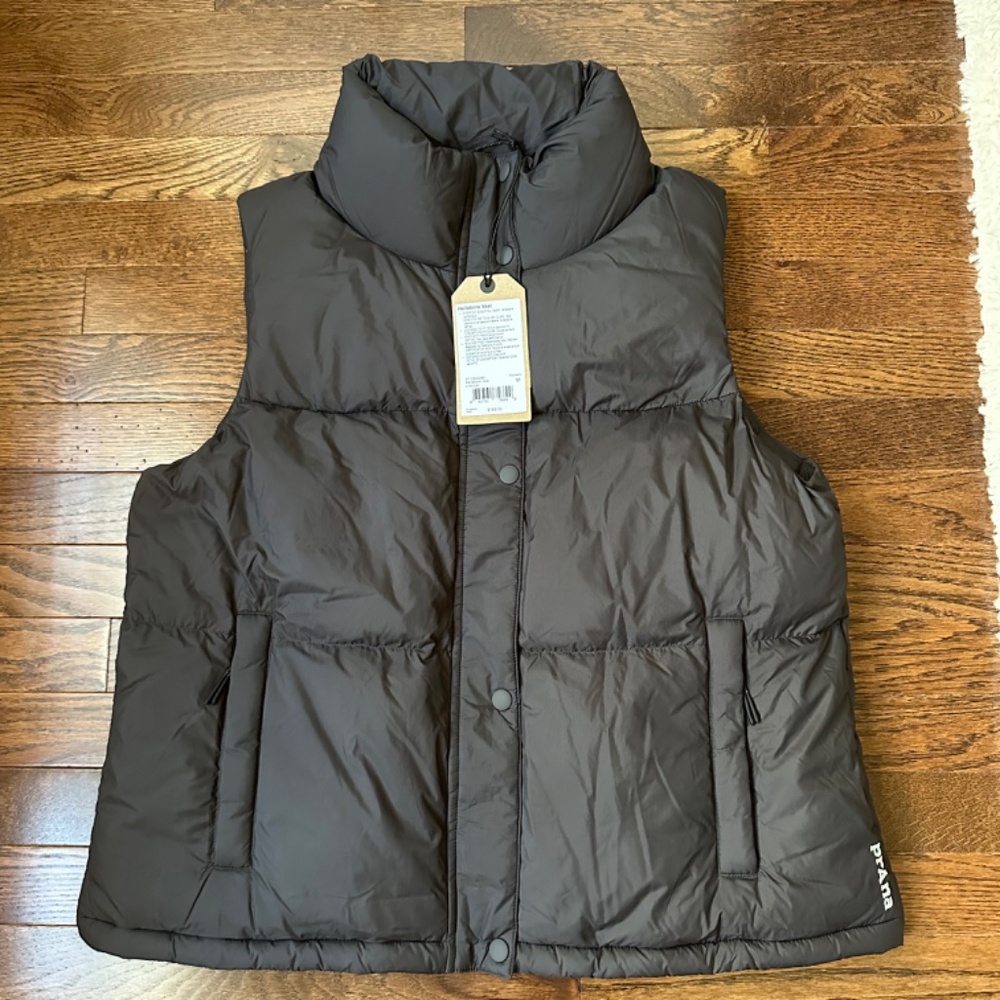 prAna NWT Hellebore Down Vest Charcoal Medium W1320224 - Picture 4 of 16